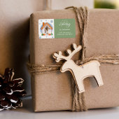 Gemütliches Weihnachts-Foto Rücksendeadresse Adressaufkleber