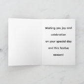 Gemütliches Weihnachts-Geburtstagsdesign Karte (Innenseite)