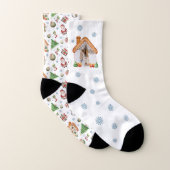 Gemütliches Weihnachts-Gingerbär-Foto-Foto Muster Socken (Paar)