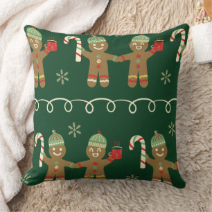 Gemütliches Weihnachts-Kissen mit Zuckerstangen & Kissen