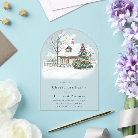 Gemütliches Weihnachts- oder Weihnachtsfest - Part Acryleinladungen (Insitu (Hochzeit))