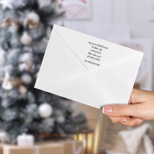 Gemütliches Weihnachts-Sprichwort Name Künstlerisc Permastempel