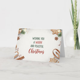 Gemütliches Weihnachtsback-Thema Warmer Feiertagsg Feiertagskarte