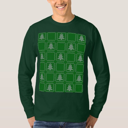 Gemütliches Weihnachtsbaum hässlich Pullover Schac (Vorderseite)