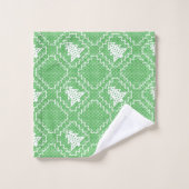 Gemütliches Weihnachtsbaum hässlich Pullover Schac Badhandtuch Set (Waschlappen)