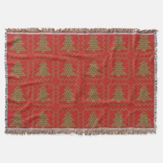 Gemütliches Weihnachtsbaum hässlich Pullover Schac Decke (Vorderseite)