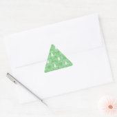 Gemütliches Weihnachtsbaum hässlich Pullover Schac Dreieckiger Aufkleber (Umschlag)