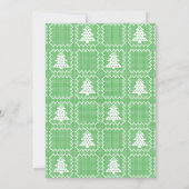 Gemütliches Weihnachtsbaum hässlich Pullover Schac Einladung (Rückseite)