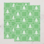 Gemütliches Weihnachtsbaum hässlich Pullover Schac Einladung (Vorne/Hinten)