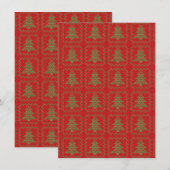 Gemütliches Weihnachtsbaum hässlich Pullover Schac Einladung (Vorne/Hinten)