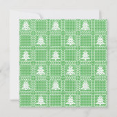 Gemütliches Weihnachtsbaum hässlich Pullover Schac Einladung (Rückseite)