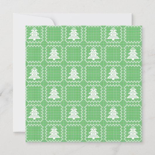 Gemütliches Weihnachtsbaum hässlich Pullover Schac Einladung (Vorderseite)