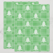 Gemütliches Weihnachtsbaum hässlich Pullover Schac Feiertagskarte (Vorne/Hinten)