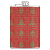 Gemütliches Weihnachtsbaum hässlich Pullover Schac Flachmann (Vorderseite)