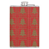 Gemütliches Weihnachtsbaum hässlich Pullover Schac Flachmann (Rückseite)
