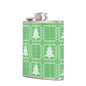 Gemütliches Weihnachtsbaum hässlich Pullover Schac Flachmann (Links)