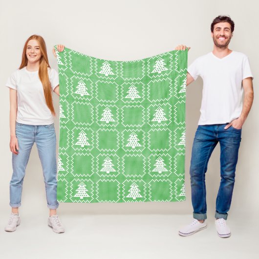 Gemütliches Weihnachtsbaum hässlich Pullover Schac Fleecedecke (Beispiel)