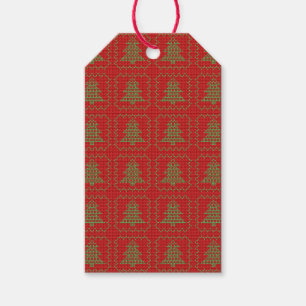Gemütliches Weihnachtsbaum hässlich Pullover Schac Geschenkanhänger
