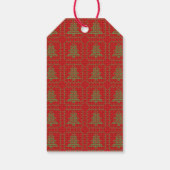 Gemütliches Weihnachtsbaum hässlich Pullover Schac Geschenkanhänger (Rückseite)