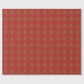 Gemütliches Weihnachtsbaum hässlich Pullover Schac Geschenkpapier (Flach)