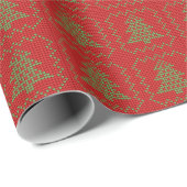Gemütliches Weihnachtsbaum hässlich Pullover Schac Geschenkpapier (Rolleneckpunkt)