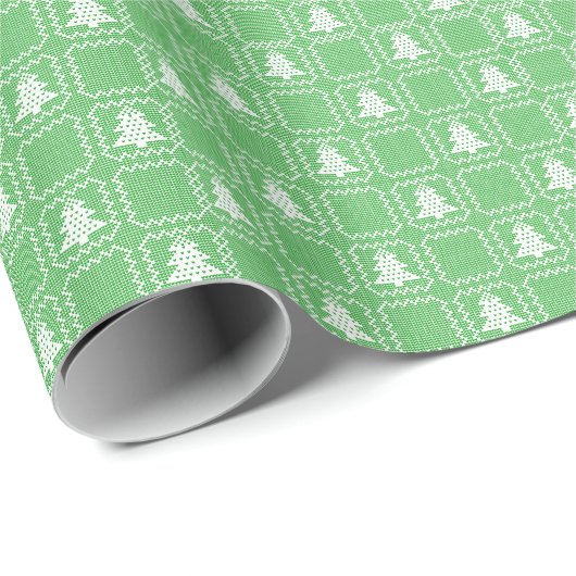 Gemütliches Weihnachtsbaum hässlich Pullover Schac Geschenkpapier (Rolleneckpunkt)