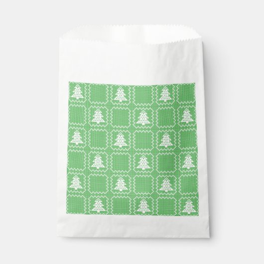 Gemütliches Weihnachtsbaum hässlich Pullover Schac Geschenktütchen (Vorderseite)