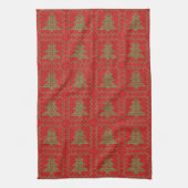 Gemütliches Weihnachtsbaum hässlich Pullover Schac Geschirrtuch (Vertikal)