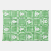 Gemütliches Weihnachtsbaum hässlich Pullover Schac Geschirrtuch (Horizontal)