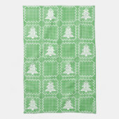 Gemütliches Weihnachtsbaum hässlich Pullover Schac Geschirrtuch (Vertikal)