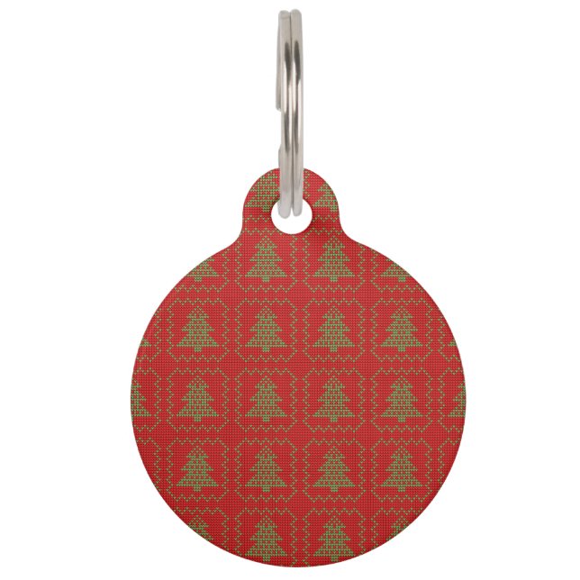 Gemütliches Weihnachtsbaum hässlich Pullover Schac Haustiermarke (Vorderseite)