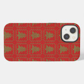 Gemütliches Weihnachtsbaum hässlich Pullover Schac iPhone Hülle (Rückseite (Horizontal))