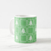 Gemütliches Weihnachtsbaum hässlich Pullover Schac Kaffeetasse (Vorderseite Links)