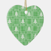 Gemütliches Weihnachtsbaum hässlich Pullover Schac Keramik Ornament (Rechts)