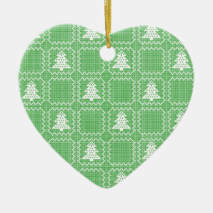 Gemütliches Weihnachtsbaum hässlich Pullover Schac Keramik Ornament