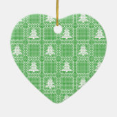 Gemütliches Weihnachtsbaum hässlich Pullover Schac Keramik Ornament (Hinten)
