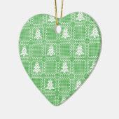 Gemütliches Weihnachtsbaum hässlich Pullover Schac Keramik Ornament (Links)