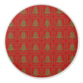 Gemütliches Weihnachtsbaum hässlich Pullover Schac Keramikknauf (Vorderseite)
