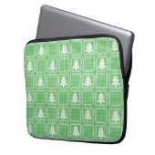 Gemütliches Weihnachtsbaum hässlich Pullover Schac Laptopschutzhülle (Vorderseite Links)