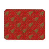 Gemütliches Weihnachtsbaum hässlich Pullover Schac Magnet (Horizontal)