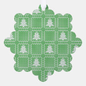 Gemütliches Weihnachtsbaum hässlich Pullover Schac Ornament Karte (Rückseite)