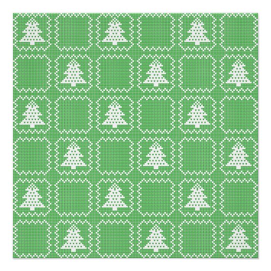 Gemütliches Weihnachtsbaum hässlich Pullover Schac Poster (Vorderseite)