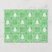 Gemütliches Weihnachtsbaum hässlich Pullover Schac Postkarte (Rückseite)