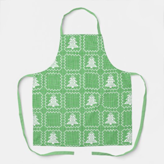 Gemütliches Weihnachtsbaum hässlich Pullover Schac Schürze (Vorderseite)