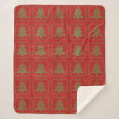 Gemütliches Weihnachtsbaum hässlich Pullover Schac Sherpadecke (Vorderseite)