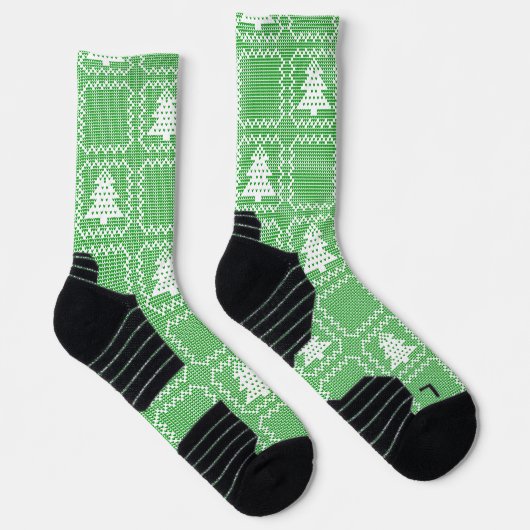 Gemütliches Weihnachtsbaum hässlich Pullover Schac Socken (Rechts)