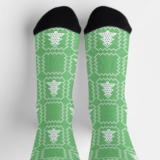 Gemütliches Weihnachtsbaum hässlich Pullover Schac Socken (Oben)