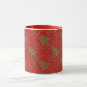 Gemütliches Weihnachtsbaum hässlich Pullover Schac Tasse (Zentrum)