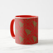 Gemütliches Weihnachtsbaum hässlich Pullover Schac Tasse (Vorderseite Links)