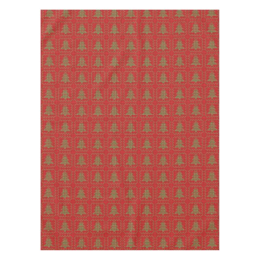 Gemütliches Weihnachtsbaum hässlich Pullover Schac Tischdecke (Vorderseite)
